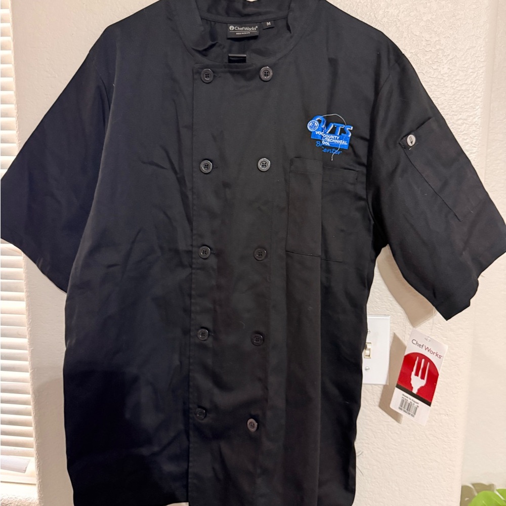 Black Chef Works Short Sleeve Chef Coat
